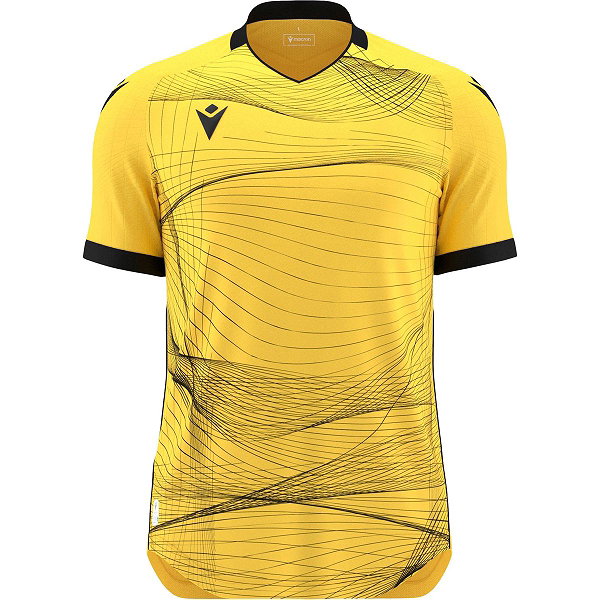 Macron Wyvern Eco Maillot À Manches Courtes Hommes - Jaune / Noir