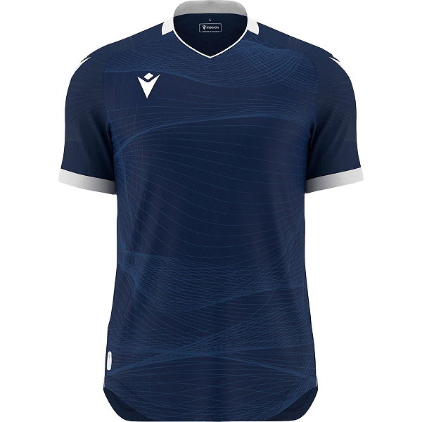 Macron Wyvern Eco Maillot À Manches Courtes Hommes - Marine / Blanc