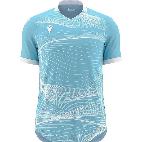 Macron Wyvern Eco Maillot À Manches Courtes Hommes - Columbia / Blanc