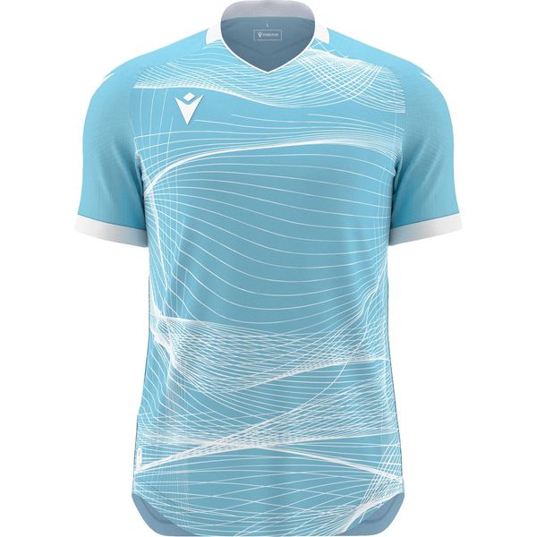 Macron Wyvern Eco Maillot À Manches Courtes Hommes - Columbia / Blanc