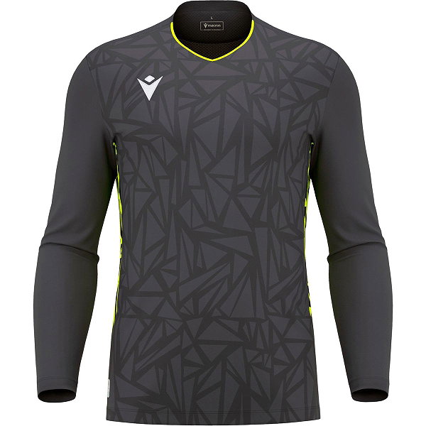 Macron Corvus Eco Tw-Trikot Langarm Kinder - Anthrazit / Neongelb