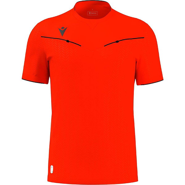 Macron Ponnet Eco Maillot Arbitre Mc Hommes - Rouge Fluo