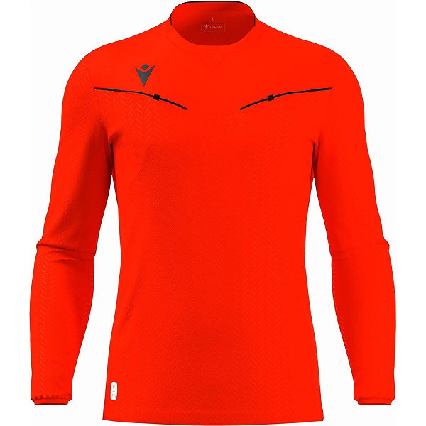 Macron Ponnet Eco Maillot Arbitre Ml Hommes - Rouge Fluo