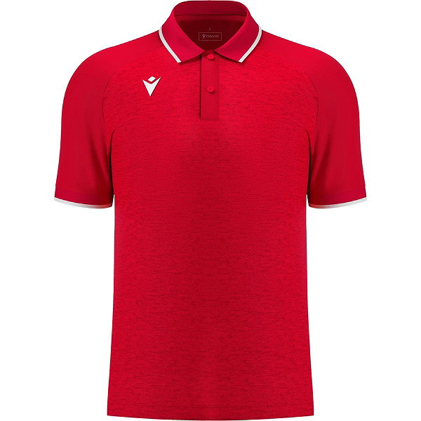 Macron Glory Aulos Poloshirt Herren - Rot / Weiß