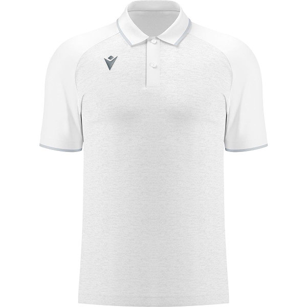 Macron Glory Aulos Polo Enfants - Blanc / Argent