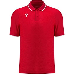 Macron Glory Aulos Poloshirt Kinder - Rot / Weiß