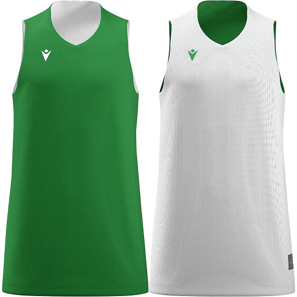 Macron Idaho Maillot Réversible Enfants - Vert / Blanc