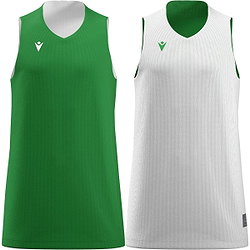 Présentation: Macron Idaho Maillot Réversible Enfants - Vert / Blanc