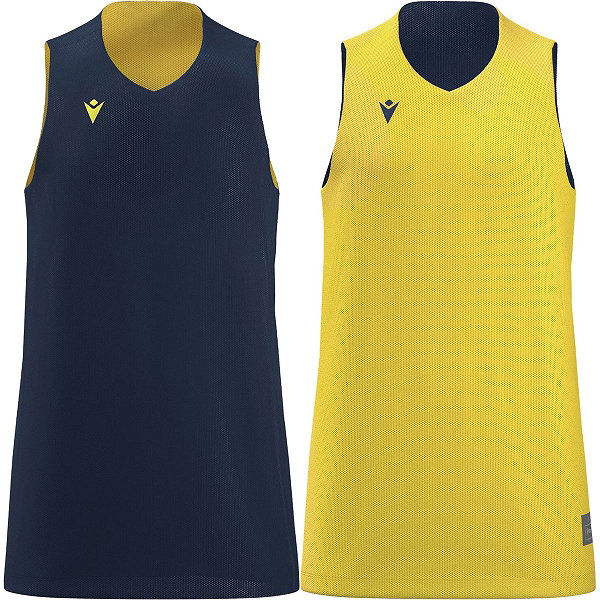 Macron Idaho Maillot Réversible Enfants - Marine / Jaune