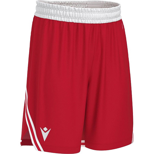 Macron Kansas Eco Short De Basketball Hommes - Rouge / Blanc
