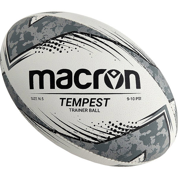 Macron Tempest (Size 3) Rugbyball - Schwarz