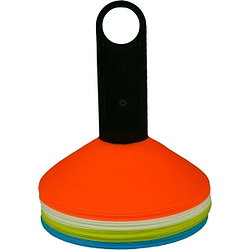 Teamswear (20X) Markeerkegels - Wit / Blauw / Oranje / Geel