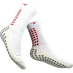 Trusox Mid-Calf Cushion Crew 3.0 Gripsokken - Wit / Rood