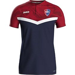 Jako Iconic Polo Heren - Marine / Chilirood