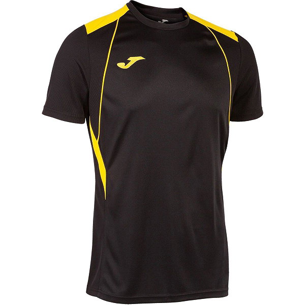 Joma Championship VII Shirt Korte Mouw Heren - Zwart / Geel