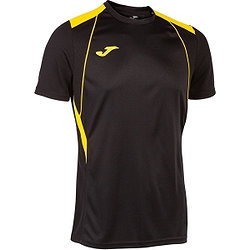 Joma Championship VII Maillot À Manches Courtes Hommes - Noir / Jaune