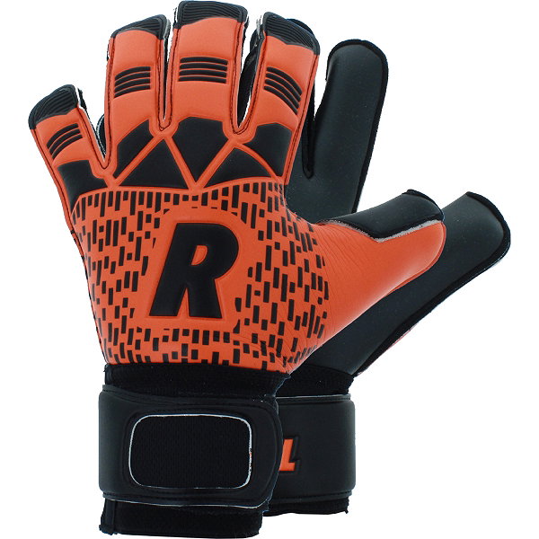 Real Mega Torwarthandschuhe Kinder - Orange / Schwarz