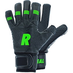 Real Duo Gants De Gardien Enfants - Noir / Vert Fluo