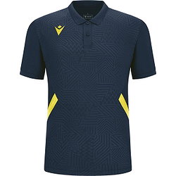 Macron Victory Rap Polo Hommes - Marine / Jaune