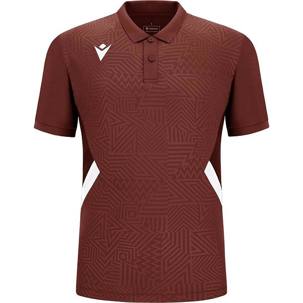 Macron Victory Rap Polo Hommes - Bordeaux / Blanc