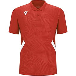 Macron Victory Rap Poloshirt Kinder - Rot / Weiß
