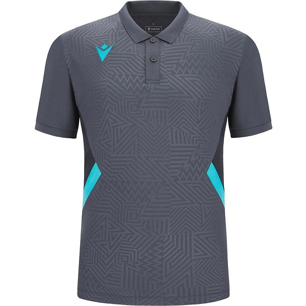 Macron Victory Rap Polo Enfants - Gris / Bleu