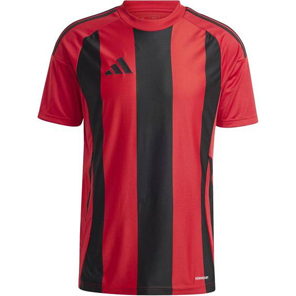 Adidas Striped 24 Maillot Manches Courtes Hommes - Rouge / Noir