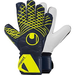 Uhlsport Prediction Supersoft Gants De Gardien - Marine / Blanc / Jaune Fluo