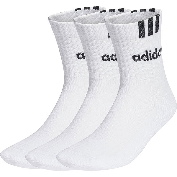 Adidas 3-Stripes 3-Pack Sportsocken - Weiß / Schwarz