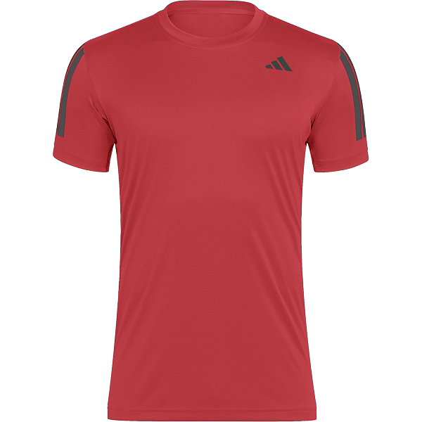 Adidas Club 3-Stripe T-Shirt De Tennis Hommes - Rouge