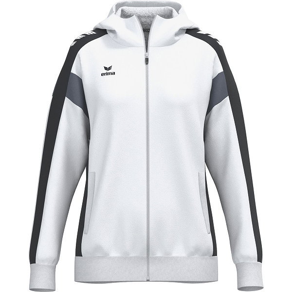 Erima Celebrate 125 Veste D'entraînement À Capuche Femmes - Blanc / Noir