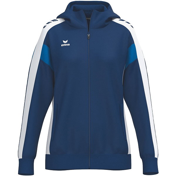 Erima Celebrate 125 Trainingsjacke Mit Kapuze Damen - New Navy / Weiß
