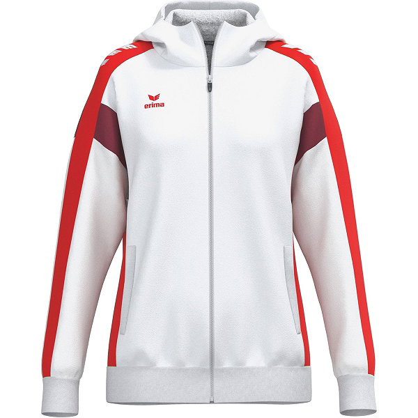 Erima Celebrate 125 Veste D'entraînement À Capuche Femmes - Blanc / Rouge