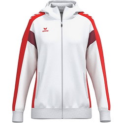 Erima Celebrate 125 Trainingsjacke Mit Kapuze Damen - Weiß / Rot