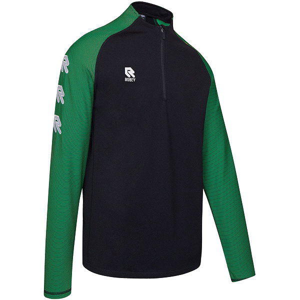 Robey Performance Ziptop Heren - Zwart / Groen