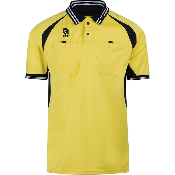 Robey Scheidsrechtersshirt Korte Mouw Heren - Geel