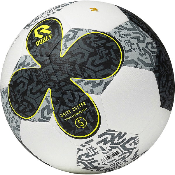 Robey Daisy Cutter 350 (Size 5) Trainingsball - Weiß / Neongelb