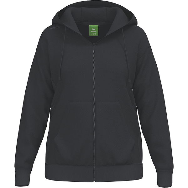 Erima Ts Kapuzensweatjacke für Damen Schwarz Teamswear