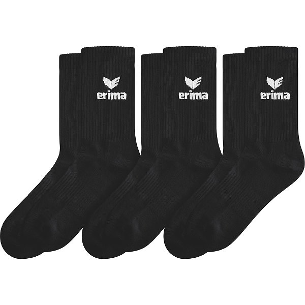 Erima 3-Pack Sportsocken - Schwarz