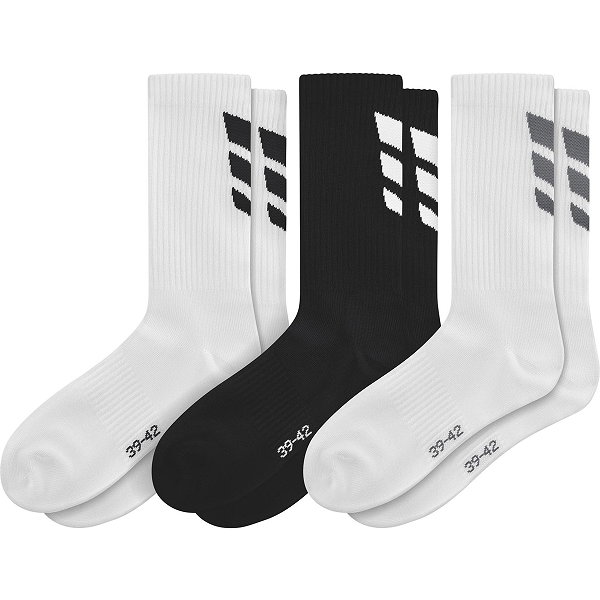 Erima 3 Wings 3-Pack Chaussettes De Sport Hommes - Blanc / Noir