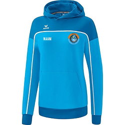 Erima Change Sweatshirt Met Capuchon Dames - Curaçao / Wit