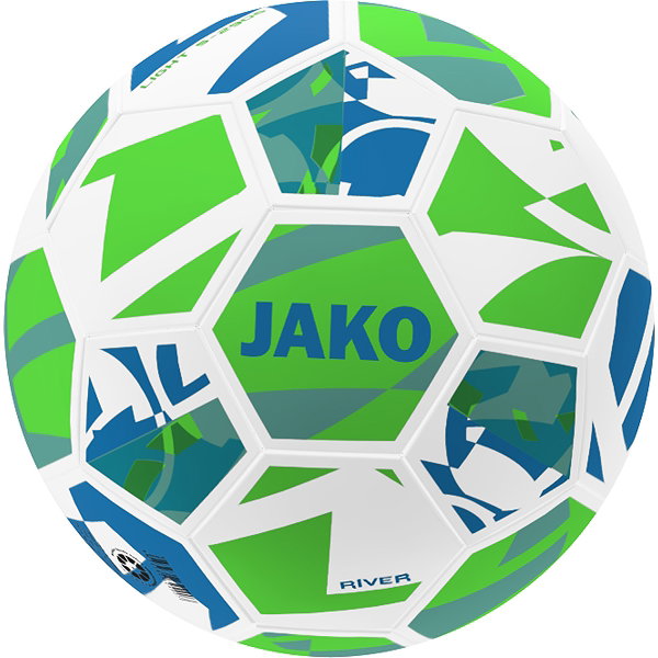 Jako River 290G (Size 5) Lightbal - Wit / Fluo Groen / Munt