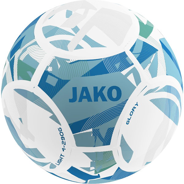 Jako Glory 290G (Size 4) Ballon Light - Blanc / Bleu Tendre / Bleu Jako