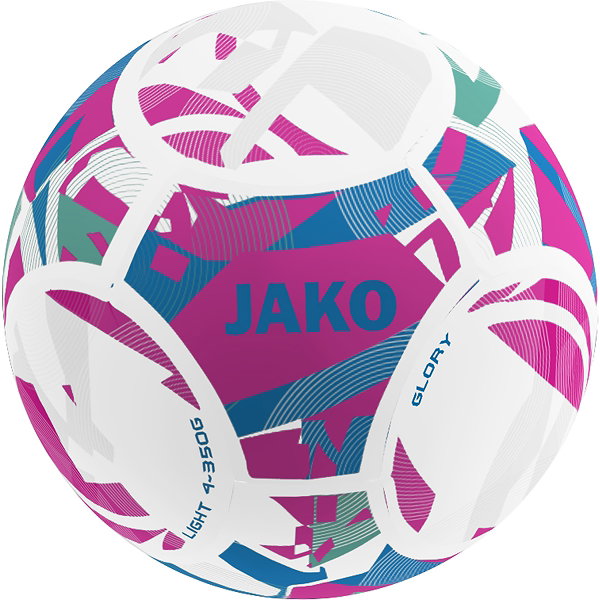 Jako Glory 350G (Size 4) Ballon Light - Blanc / Rose / Bleu Jako