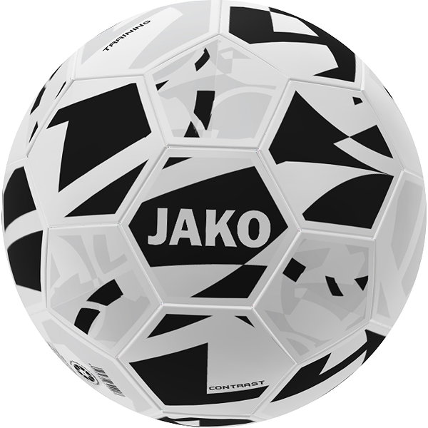 Jako Contrast (Size 5) Trainingsball - Weiß / Schwarz