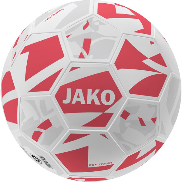 Jako Contrast (Size 4) Ballon D'entraînement - Blanc / Corail