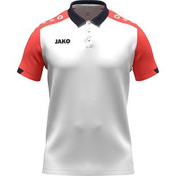 Jako Dynamic Polo Enfants - Blanc / Corail / Marine