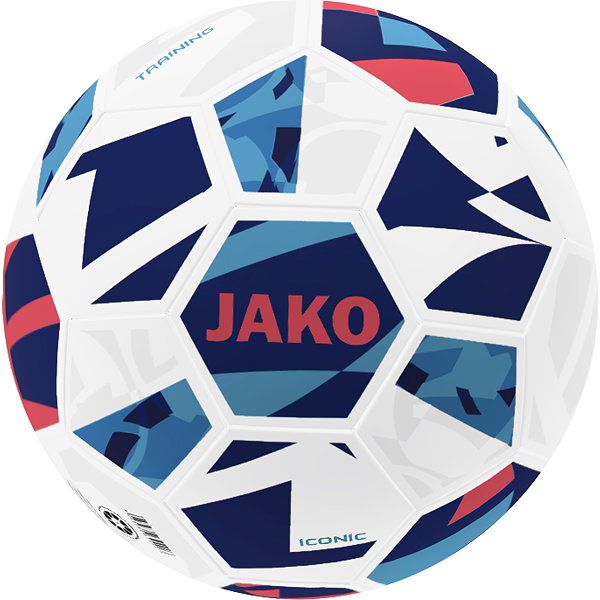 Jako Iconic Trainingsball - Weiß / Navy / Koralle