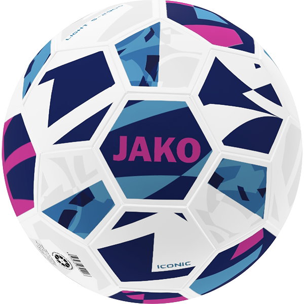 Jako Iconic 350G (Size 4) Ballon Light - Blanc / Navy / Pink