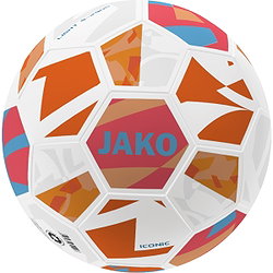Jako Iconic 290G (Size 4) Ballon Light - Blanc / Corail / Orange
